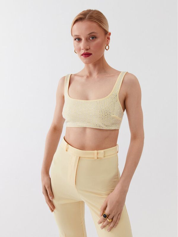 Patrizia Pepe Patrizia Pepe топ 2C1488/A049-Y433 Жълт Slim Fit