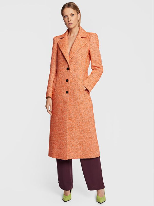 Patrizia Pepe Patrizia Pepe Вълнено палто 2O0017/A165-J2Y3 Оранжев Regular Fit