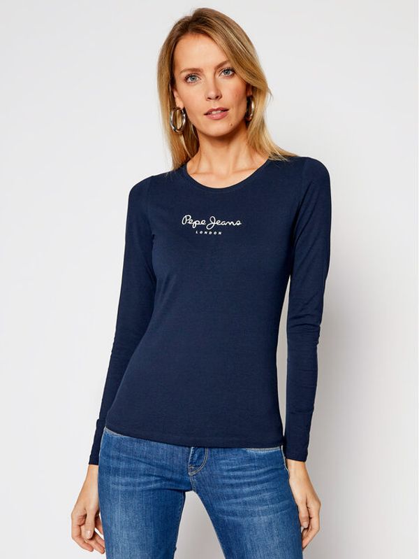 Pepe Jeans Pepe Jeans Блуза New Virginia PL502755 Тъмносин Slim Fit