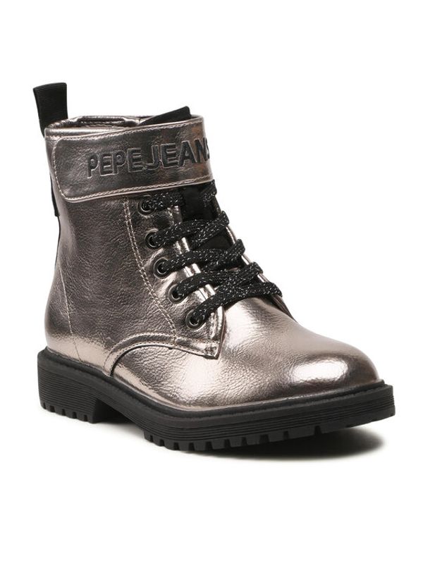 Pepe Jeans Pepe Jeans Ботуши Hatton Strap Metal PGS50168 Сребрист