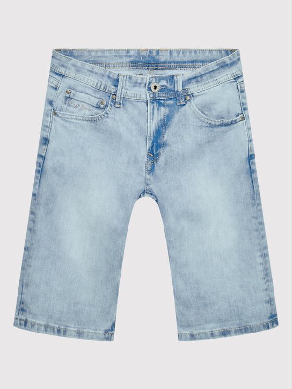 Pepe Jeans Pepe Jeans Дънкови шорти Becket PB800692 Син Slim Fit