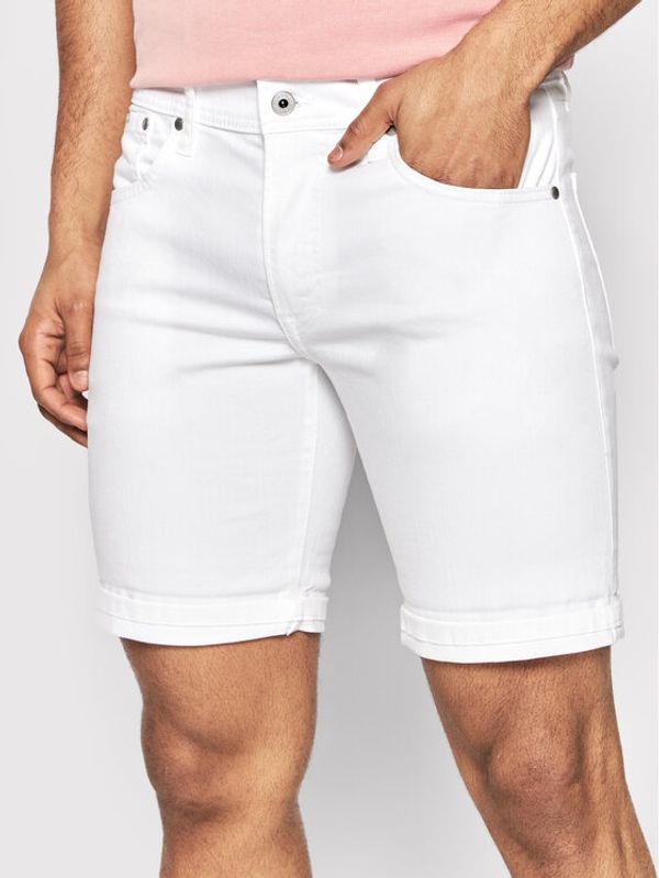 Pepe Jeans Pepe Jeans Дънкови шорти Cane PM800934 Бял Slim Fit