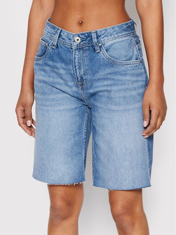 Pepe Jeans Pepe Jeans Дънкови шорти Violet PL801006 Син Regular Fit
