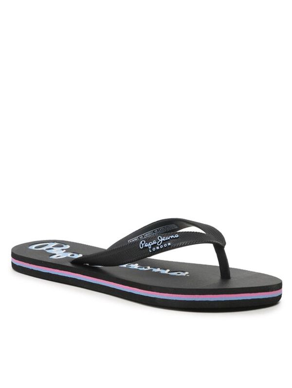 Pepe Jeans Pepe Jeans Джапанки Bay Beach Claic Brand W PLS70143 Черен