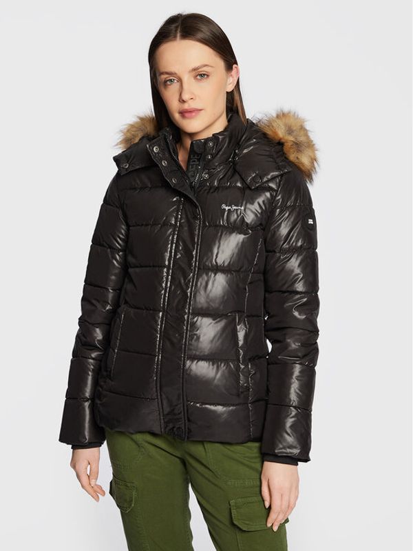 Pepe Jeans Pepe Jeans Пухено яке June PL402104 Черен Regular Fit