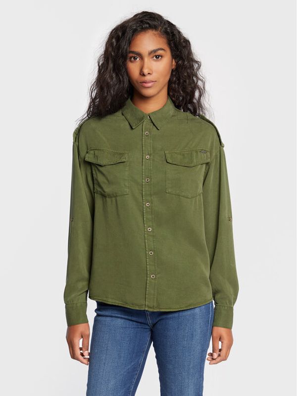 Pepe Jeans Pepe Jeans Риза Nina PL304366 Зелен Regular Fit