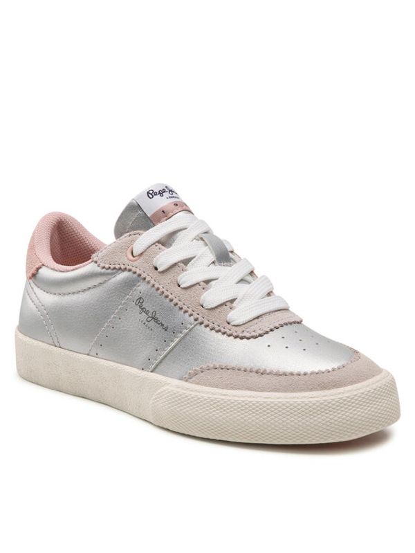 Pepe Jeans Pepe Jeans Сникърси Kenton Feston Girl PGS30532 Сребрист