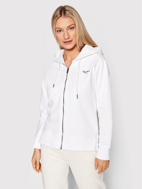 Pepe Jeans Pepe Jeans Суитшърт Calista PL581191 Бял Regular Fit