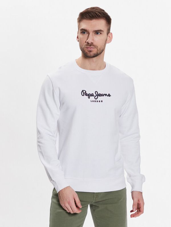 Pepe Jeans Pepe Jeans Суитшърт Edward Crew PM582380 Бял Regular Fit