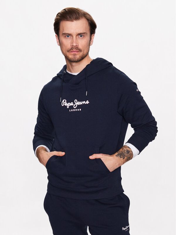 Pepe Jeans Pepe Jeans Суитшърт Edward Hoodie PM582381 Тъмносин Regular Fit