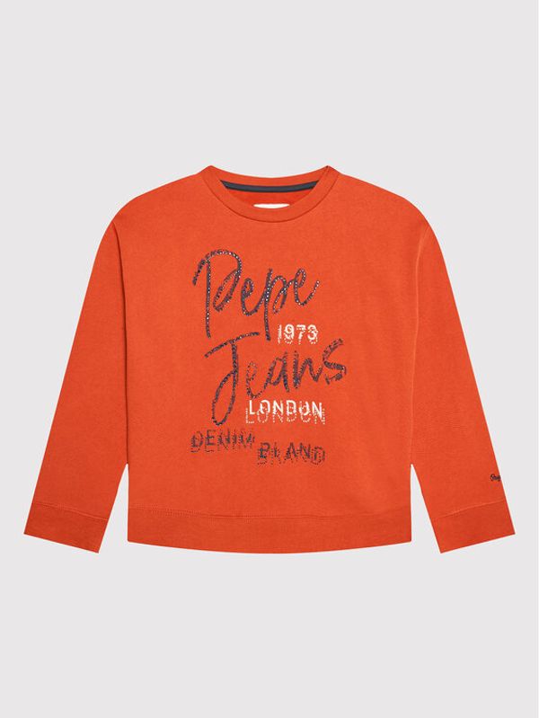Pepe Jeans Pepe Jeans Суитшърт Elisabeth PG581201 Оранжев Regular Fit