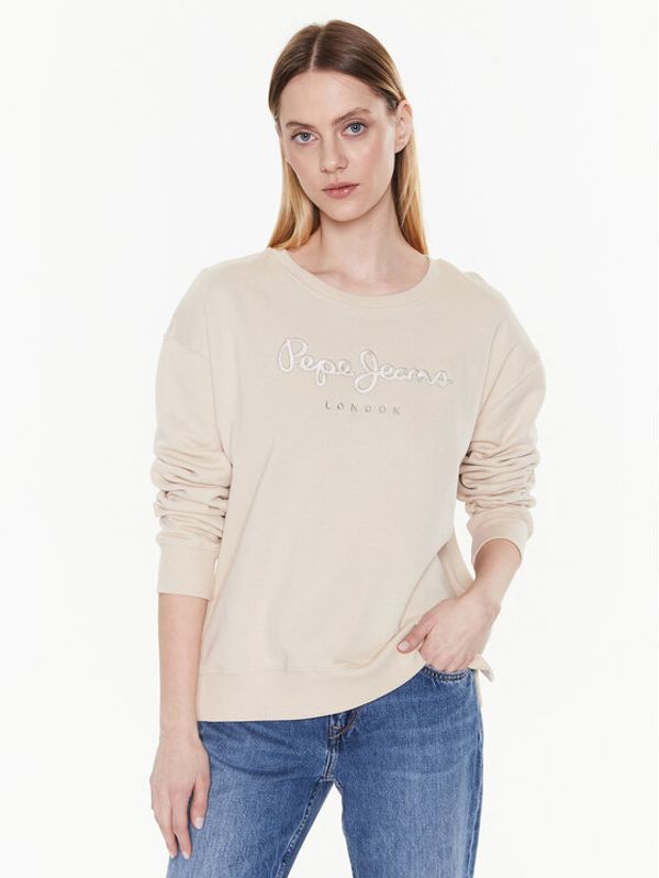 Pepe Jeans Pepe Jeans Суитшърт Loreta PL581285 Екрю Relaxed Fit