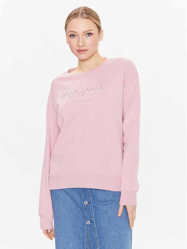 Pepe Jeans Pepe Jeans Суитшърт Loreta PL581285 Розов Relaxed Fit