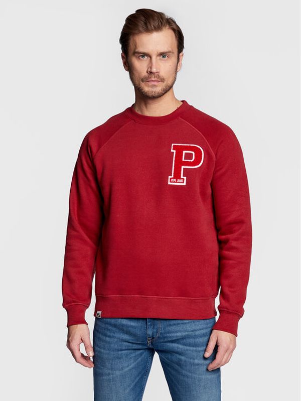Pepe Jeans Pepe Jeans Суитшърт Pike PM582276 Бордо Regular Fit