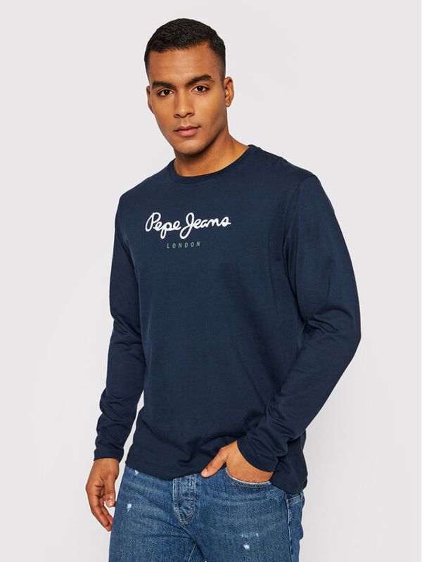 Pepe Jeans Pepe Jeans Тениска с дълъг ръкав Eggo PM508209 Тъмносин Regular Fit