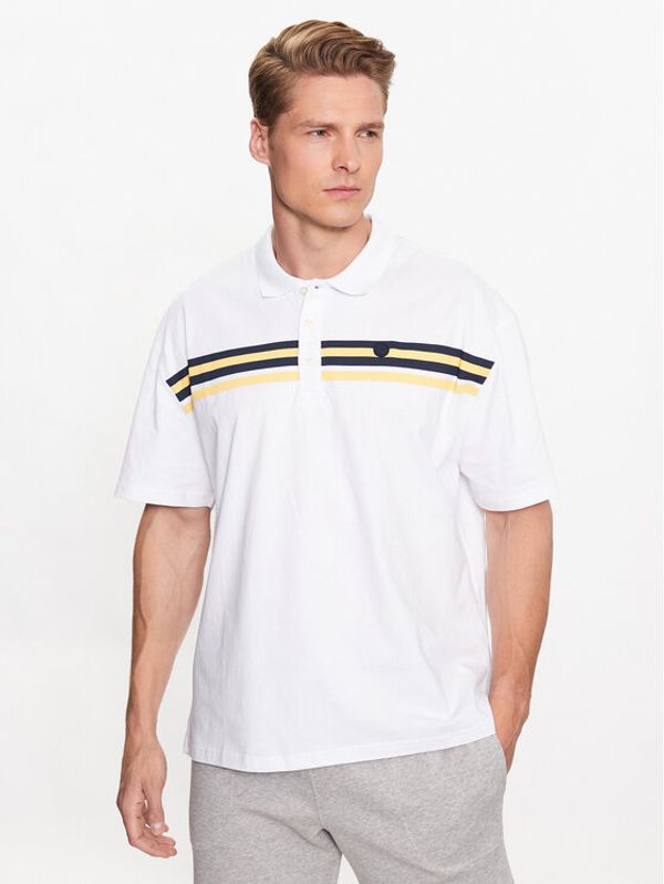 Pepe Jeans Pepe Jeans Тениска с яка и копчета Jonas PM541964 Бял Regular Fit