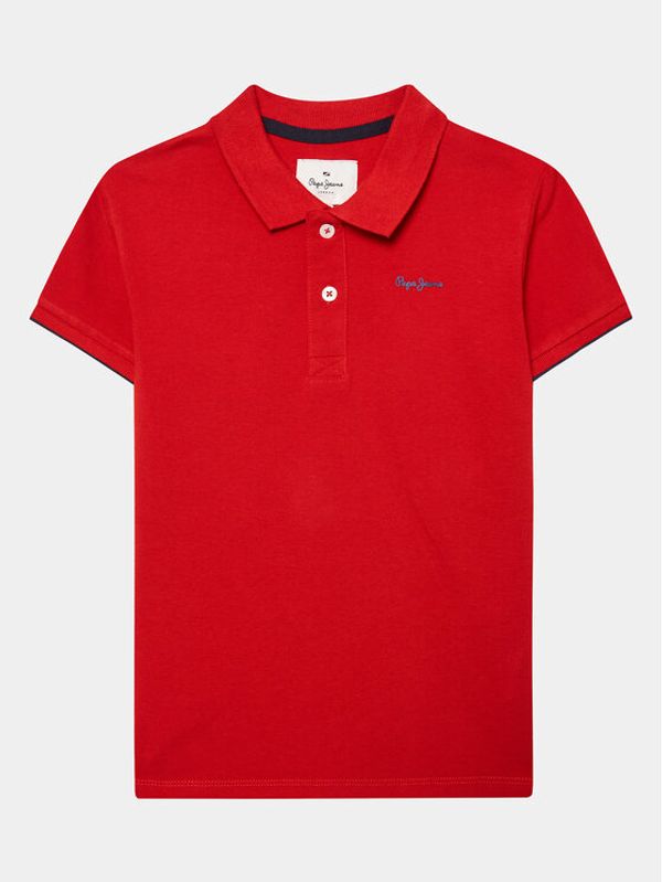 Pepe Jeans Pepe Jeans Тениска с яка и копчета Thor PB540840 Червен Regular Fit