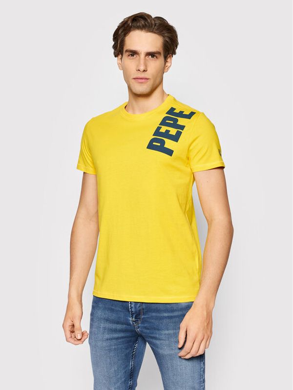Pepe Jeans Pepe Jeans Тишърт Aerol PM508229 Жълт Slim Fit