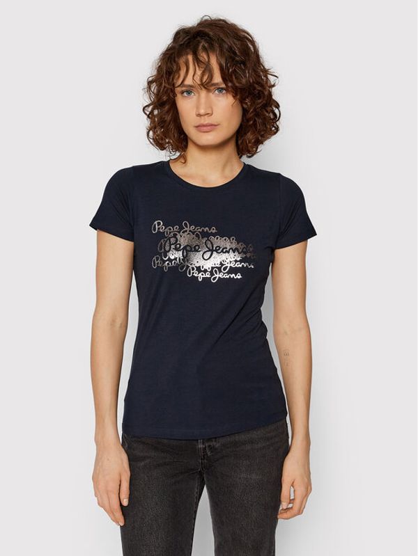 Pepe Jeans Pepe Jeans Тишърт Anna PL505121 Тъмносин Regular Fit