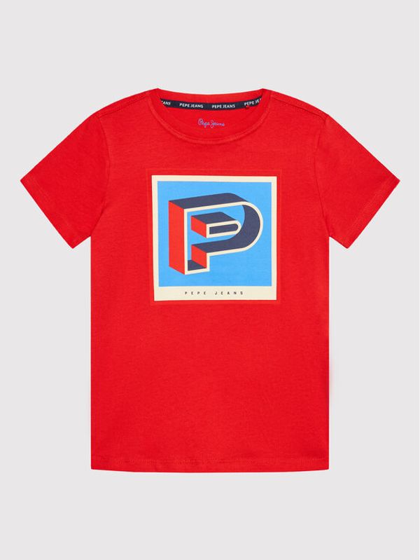 Pepe Jeans Pepe Jeans Тишърт Caiken PB503350 Червен Regular Fit