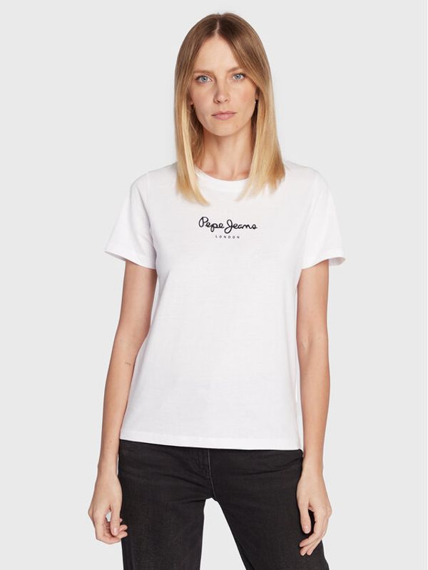 Pepe Jeans Pepe Jeans Тишърт Camila PL505292 Бял Regular Fit