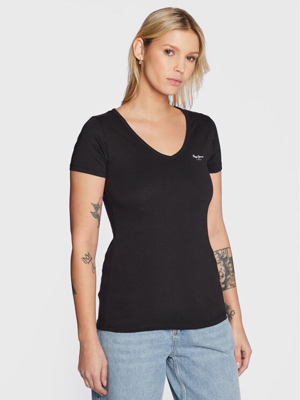 Pepe Jeans Pepe Jeans Тишърт Corine PL505305 Черен Regular Fit