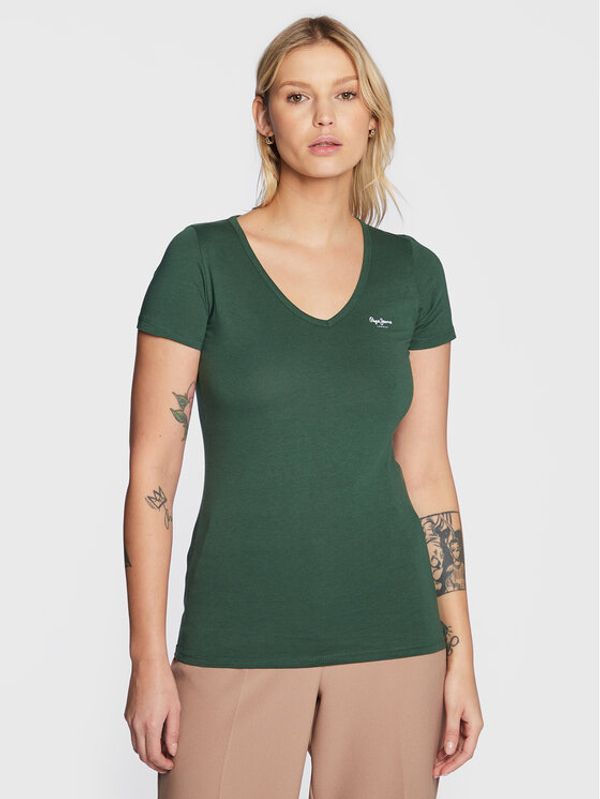 Pepe Jeans Pepe Jeans Тишърт Corine PL505305 Зелен Regular Fit