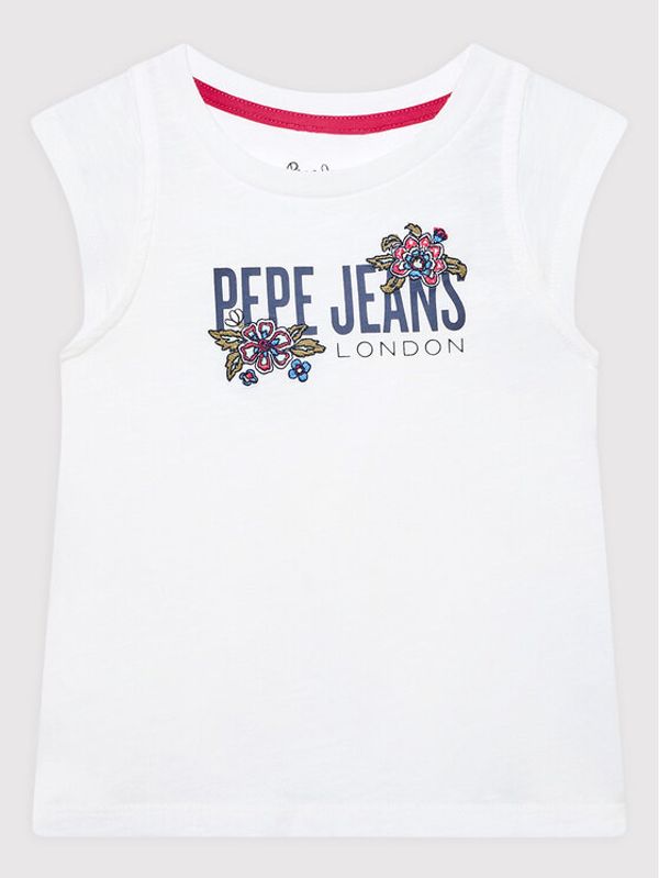 Pepe Jeans Pepe Jeans Тишърт Halija PG502837 Бял Regular Fit