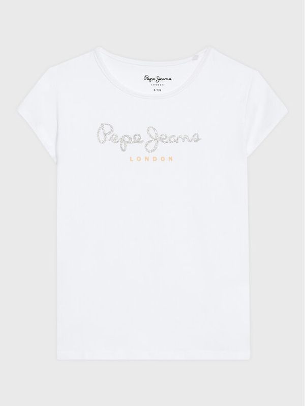 Pepe Jeans Pepe Jeans Тишърт Hana PG502924 Бял Regular Fit