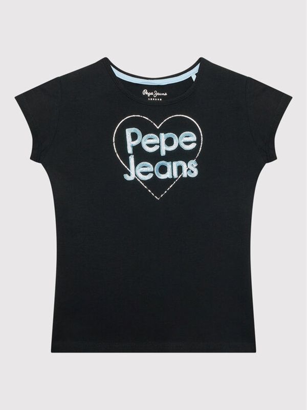 Pepe Jeans Pepe Jeans Тишърт Harriet PG502842 Черен Regular Fit