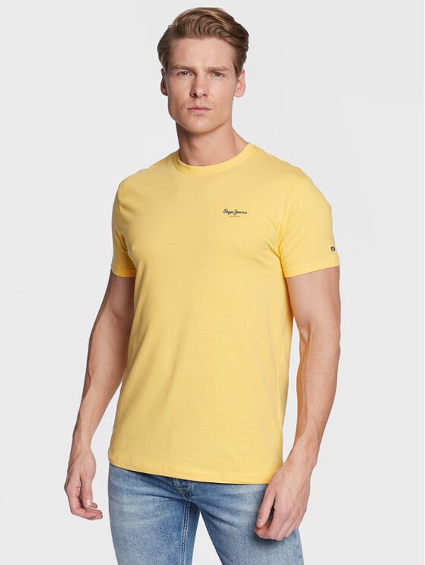 Pepe Jeans Pepe Jeans Тишърт Jack PM508663 Жълт Slim Fit
