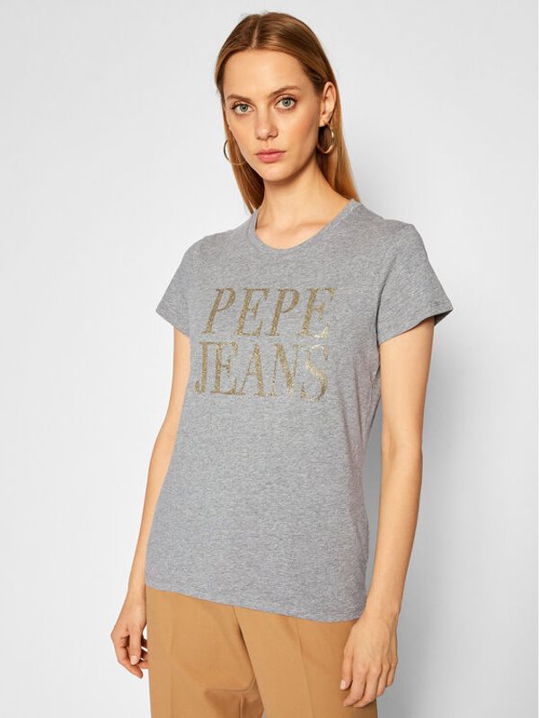 Pepe Jeans Pepe Jeans Тишърт Lucila PL504655 Сив Regular Fit