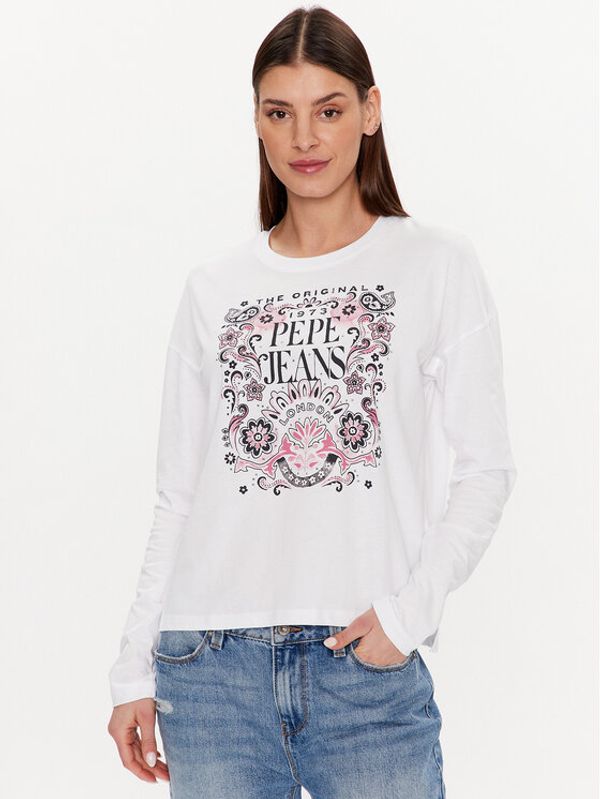 Pepe Jeans Pepe Jeans Тишърт Lulu PL505393 Бял Relaxed Fit