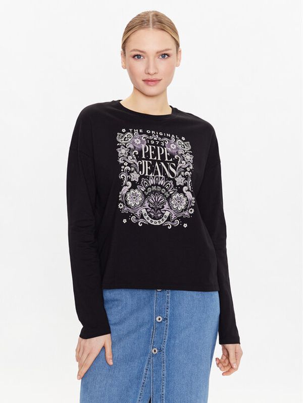 Pepe Jeans Pepe Jeans Тишърт Lulu PL505393 Черен Relaxed Fit