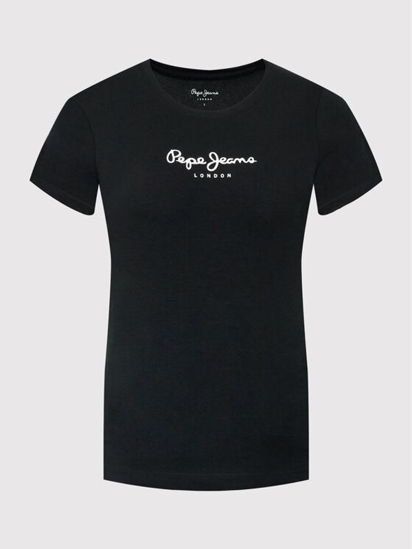 Pepe Jeans Pepe Jeans Тишърт New Virginia PL505202 Черен Slim Fit