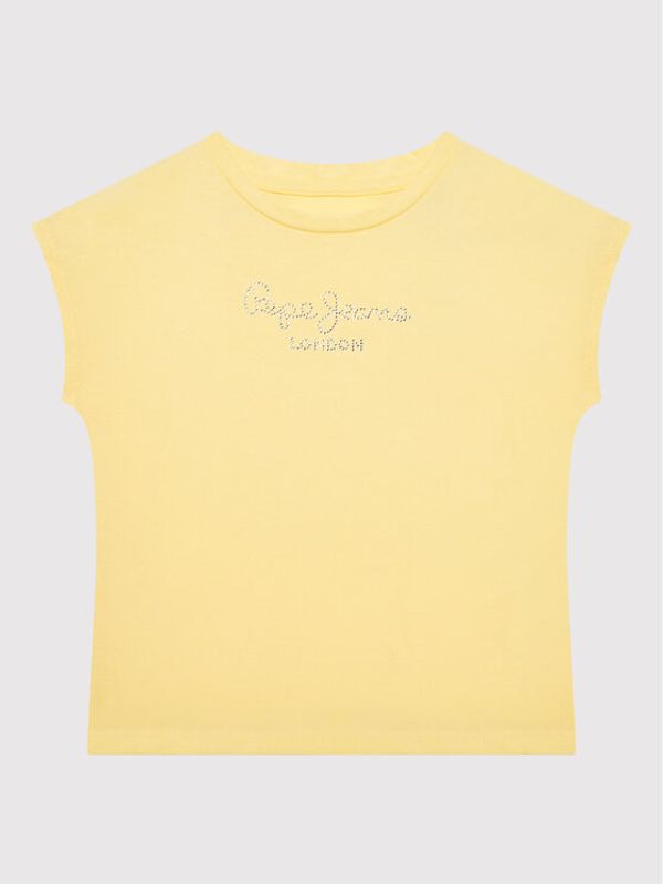 Pepe Jeans Pepe Jeans Тишърт Nuria PG502460 Жълт Regular Fit