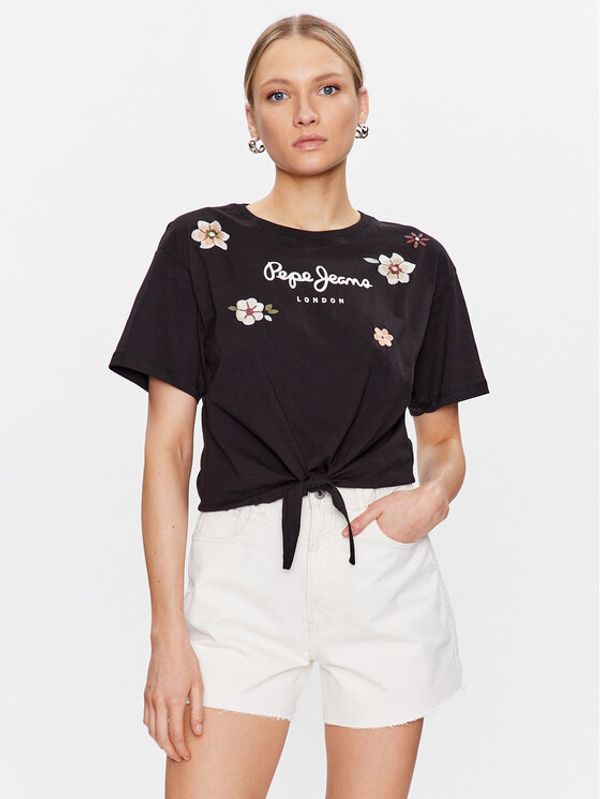 Pepe Jeans Pepe Jeans Тишърт Odessa PL505455 Черен Regular Fit