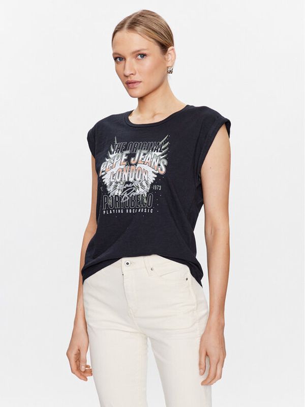 Pepe Jeans Pepe Jeans Тишърт Orlene PL505471 Черен Regular Fit