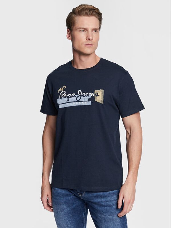 Pepe Jeans Pepe Jeans Тишърт Rafa PM508673 Тъмносин Regular Fit