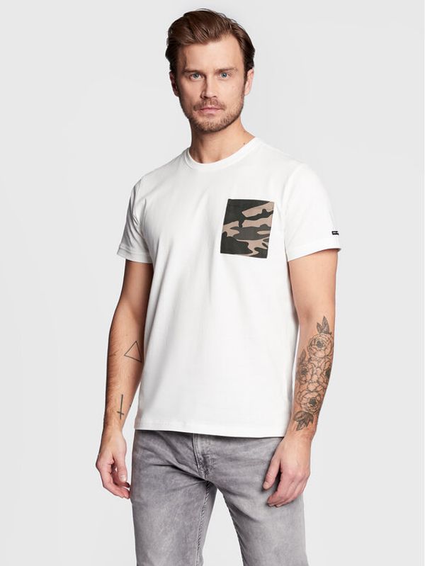 Pepe Jeans Pepe Jeans Тишърт Sagan PM508471 Бял Regular Fit