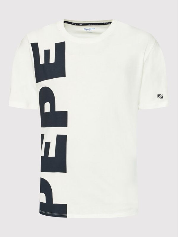 Pepe Jeans Pepe Jeans Тишърт Shedrick PM508374 Бял Relaxed Fit