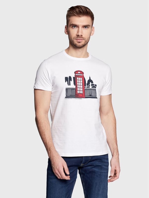 Pepe Jeans Pepe Jeans Тишърт Trevor PM508534 Бял Slim Fit