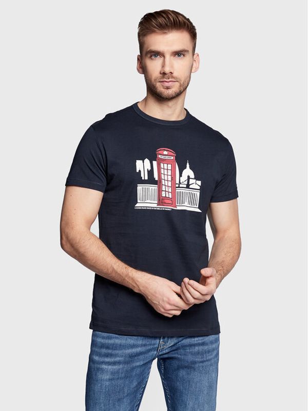 Pepe Jeans Pepe Jeans Тишърт Trevor PM508534 Тъмносин Slim Fit