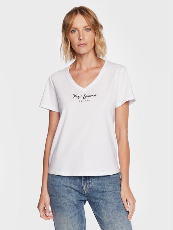 Pepe Jeans Pepe Jeans Тишърт Wendy PL505482 Бял Regular Fit