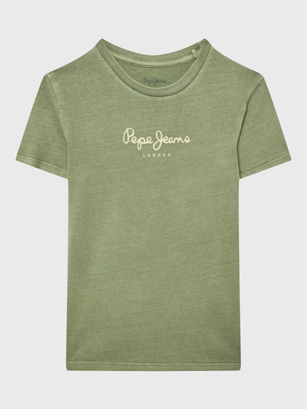 Pepe Jeans Pepe Jeans Тишърт West Sir Jr N PB503535 Зелен Regular Fit