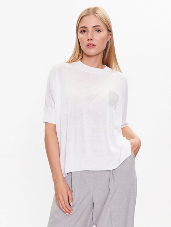 Peserico Peserico Блуза S99359F12 Бял Relaxed Fit