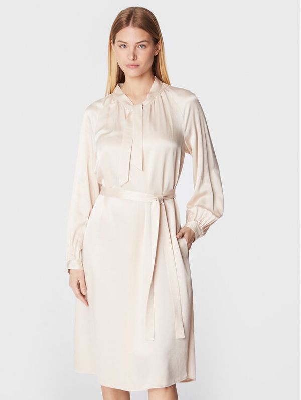 Peserico Peserico Ежедневна рокля S02183A Екрю Regular Fit