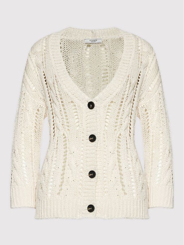 Peserico Peserico Кардиган S99543F03 Бял Regular Fit