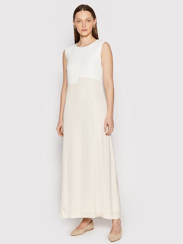 Peserico Peserico Лятна рокля E02951 Бежов Relaxed Fit