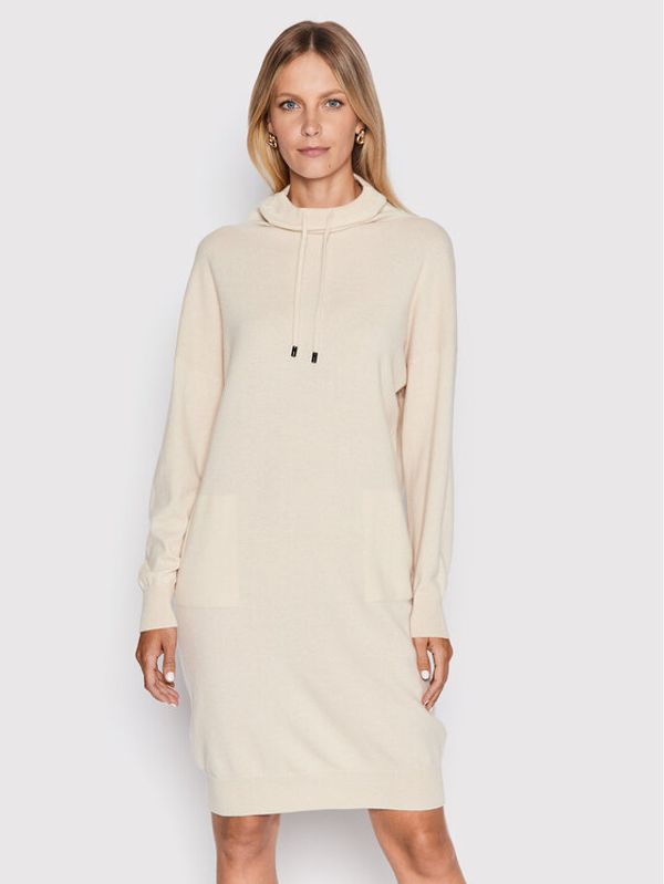 Peserico Peserico Плетена рокля M92200F12 Бежов Regular Fit